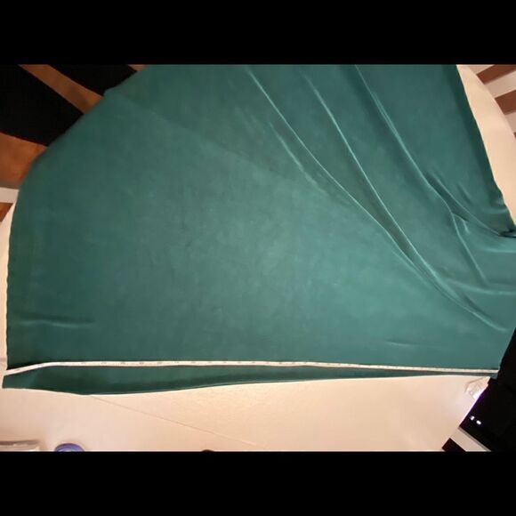 PICCADILLY Fluid Jersey Maxi Dress with bedazzle in peacock blue Christmas - Picture 13 of 13